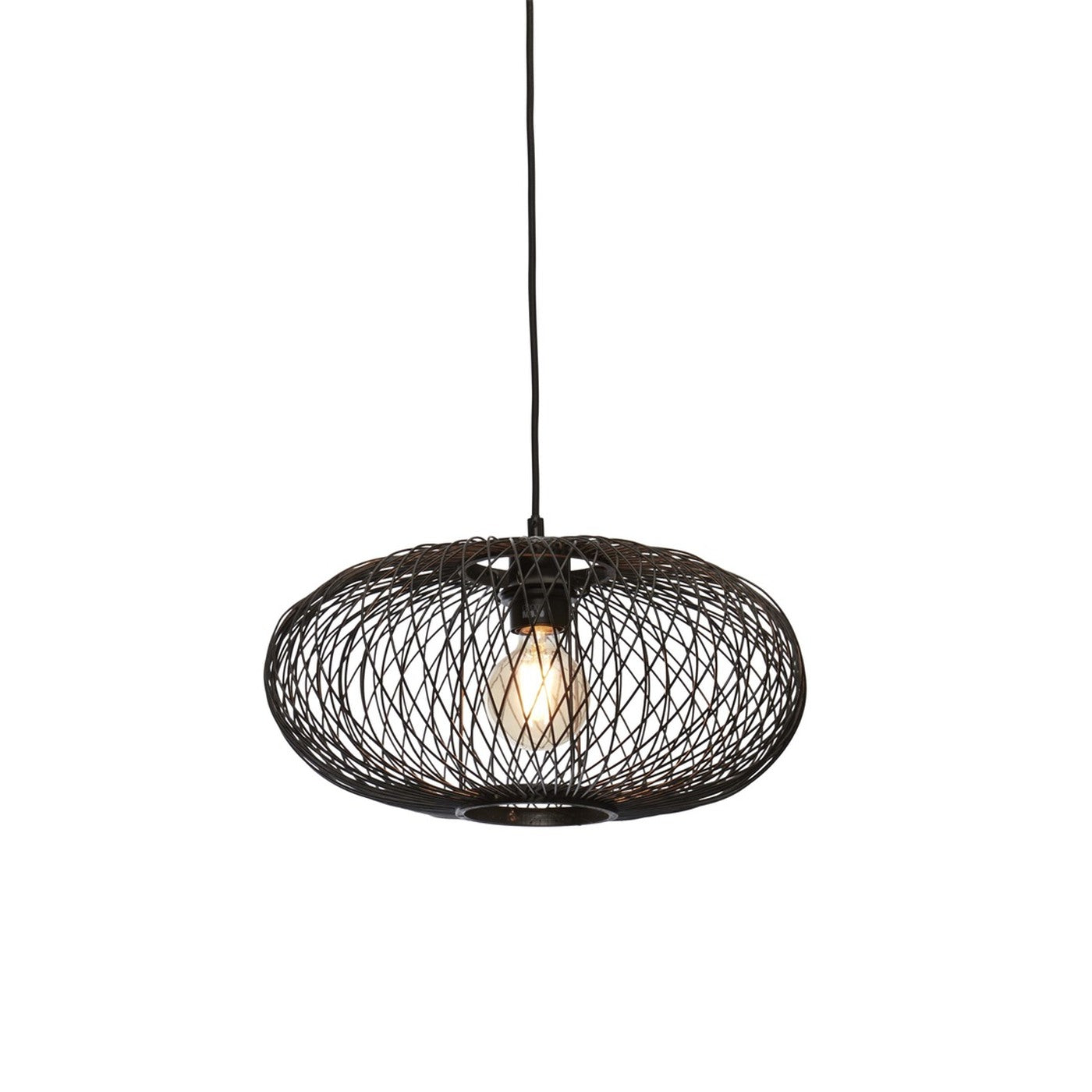 Suspension Cango bambou noir 40 cm E27, vue 7