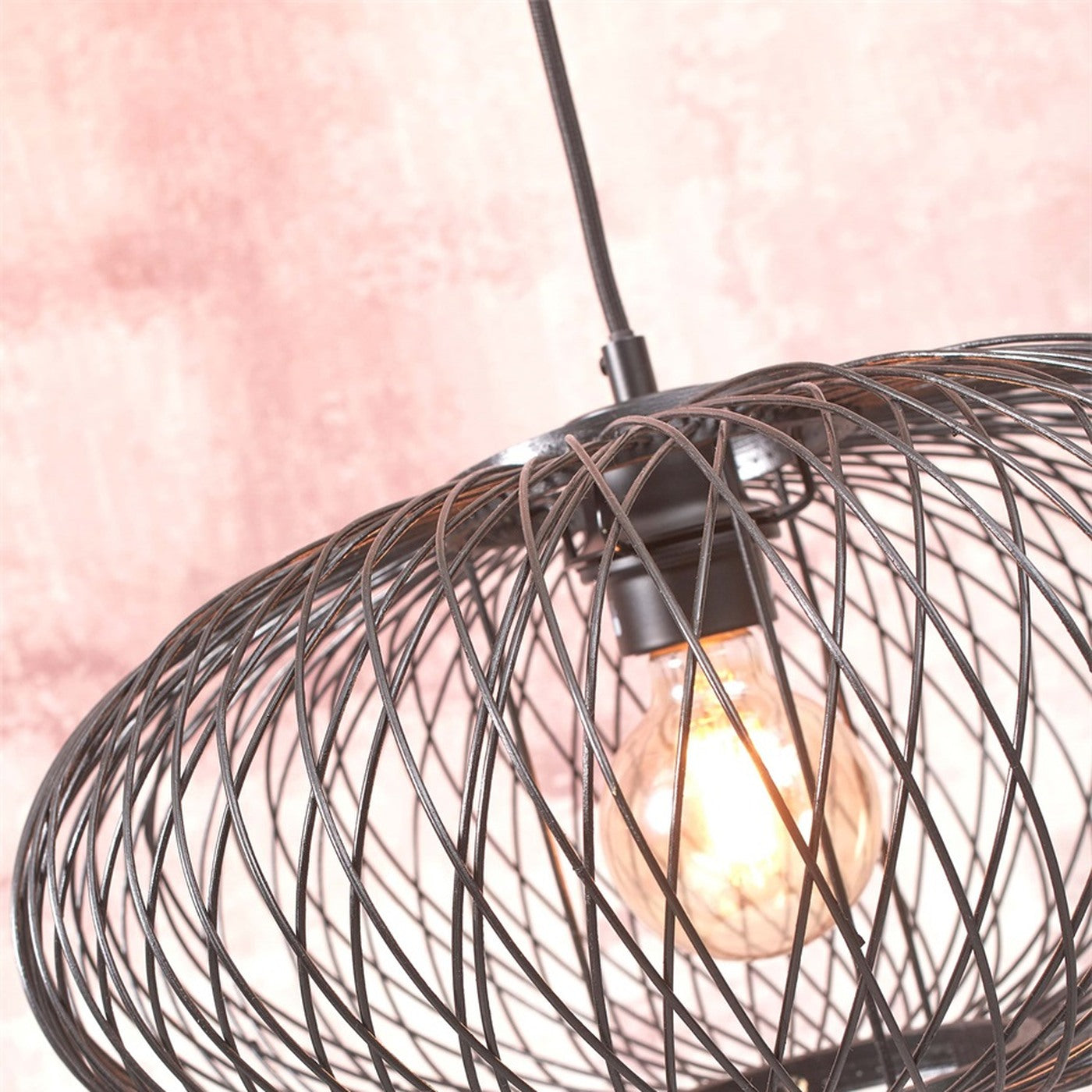 Suspension Cango bambou noir 40 cm E27, vue 9