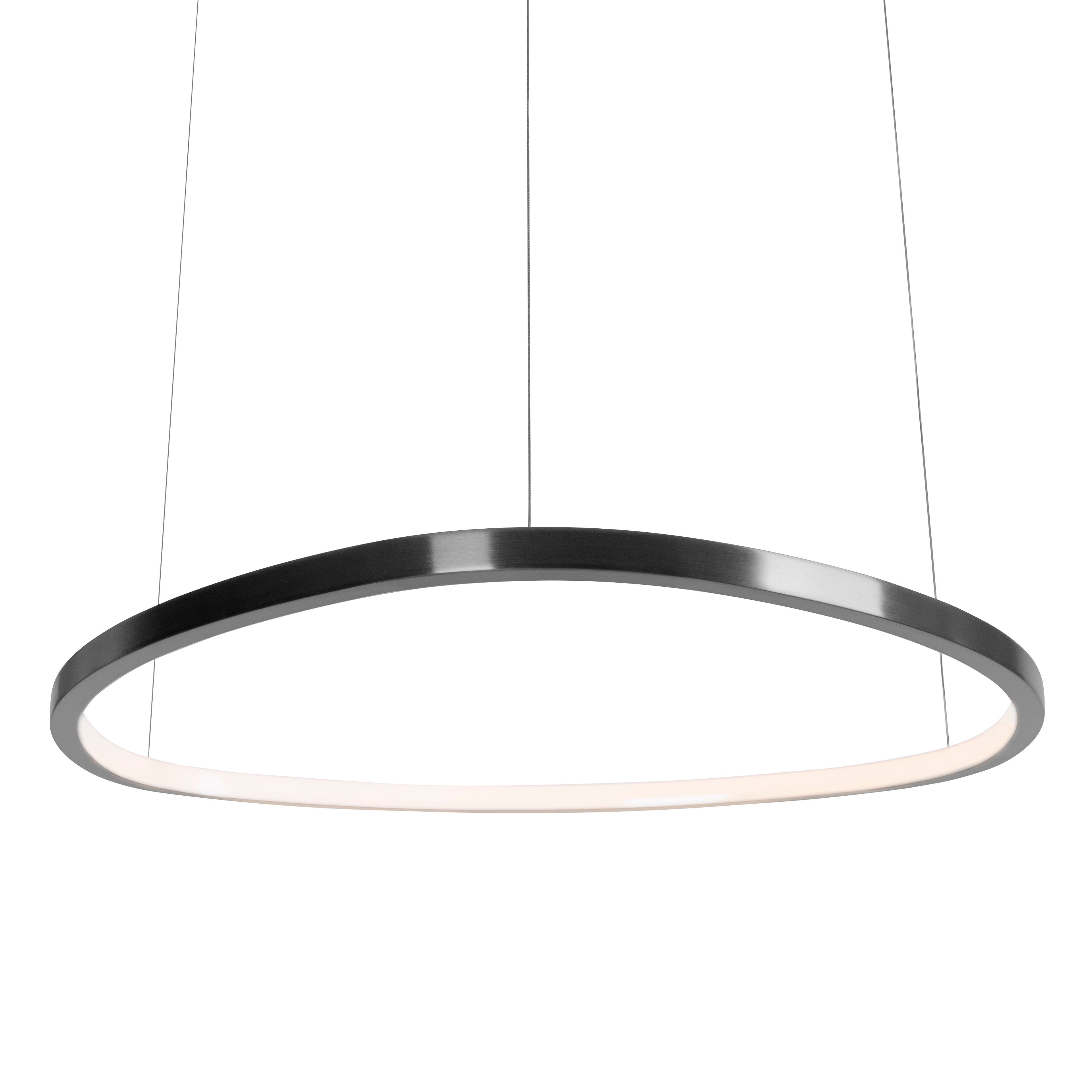 Suspension Cayenne 80 cm noire brossée à variateur