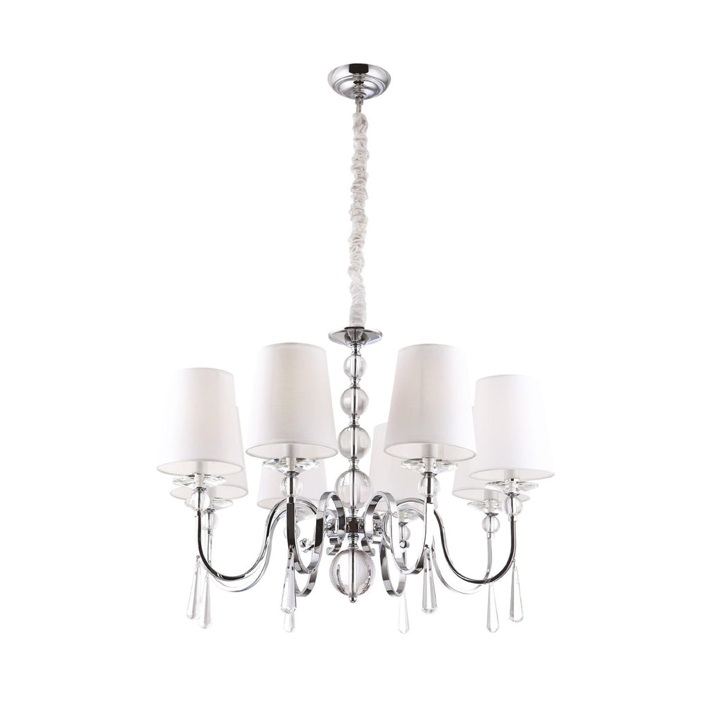Suspension Charlotte 70 cm chromée E14