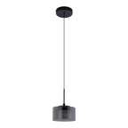 Suspension Cholet verre fumé simple 15 cm