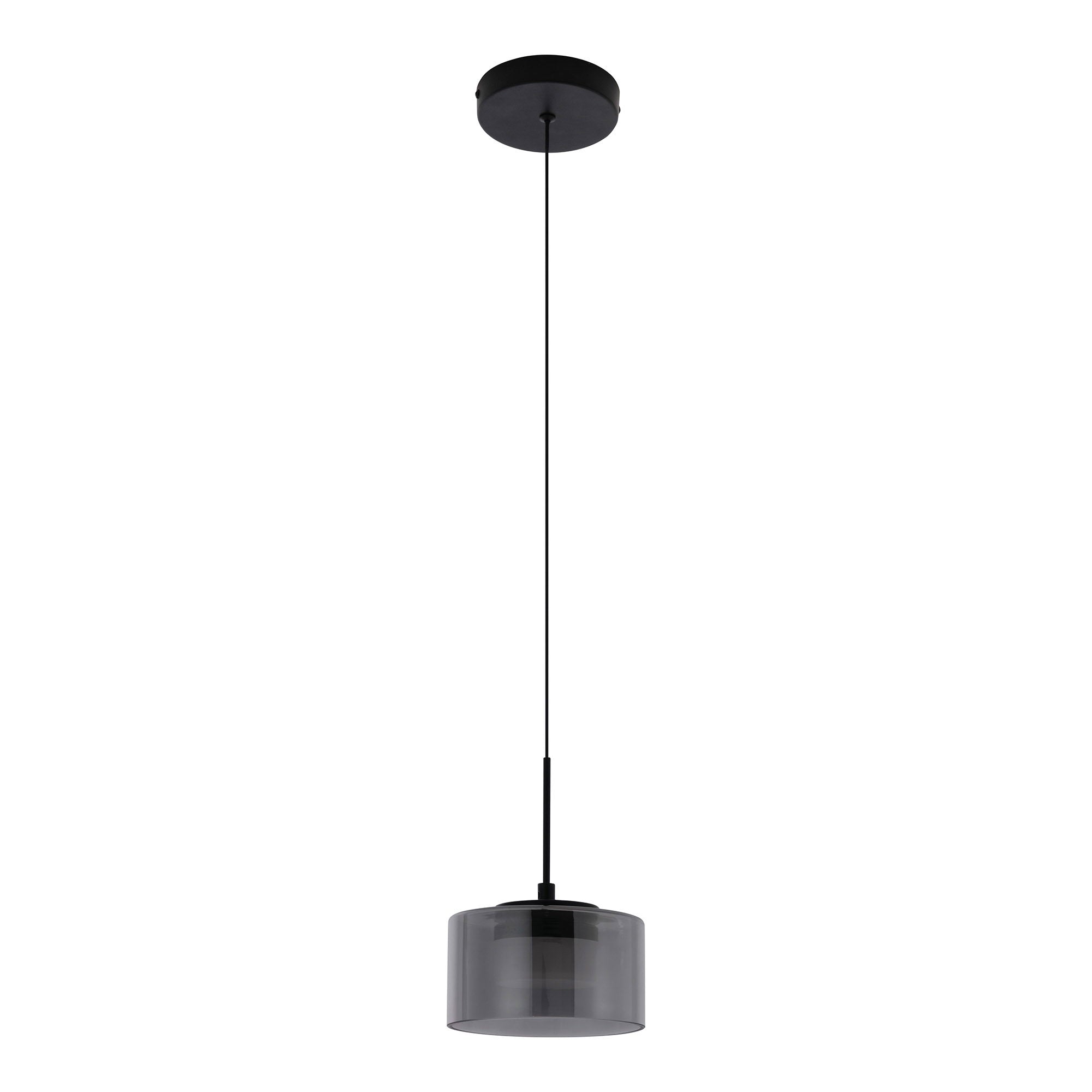 Suspension Cholet verre fumé simple 15 cm