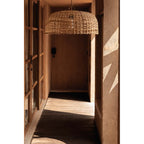 Abat-jour de suspension Cloche en rotin synthétique 60 cm, vue 3