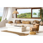 Abat-jour de suspension Cloud en rotin naturel 63 cm, vue 3