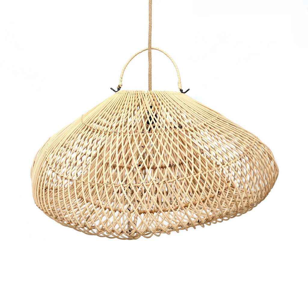 Abat-jour de suspension Cloud en rotin naturel 63 cm, vue 7