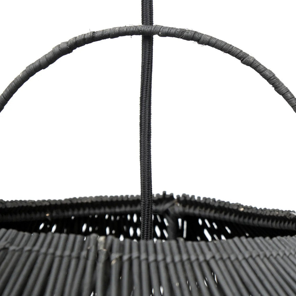 Abat-jour de suspension Cloud en rotin noir 120 cm, vue 7