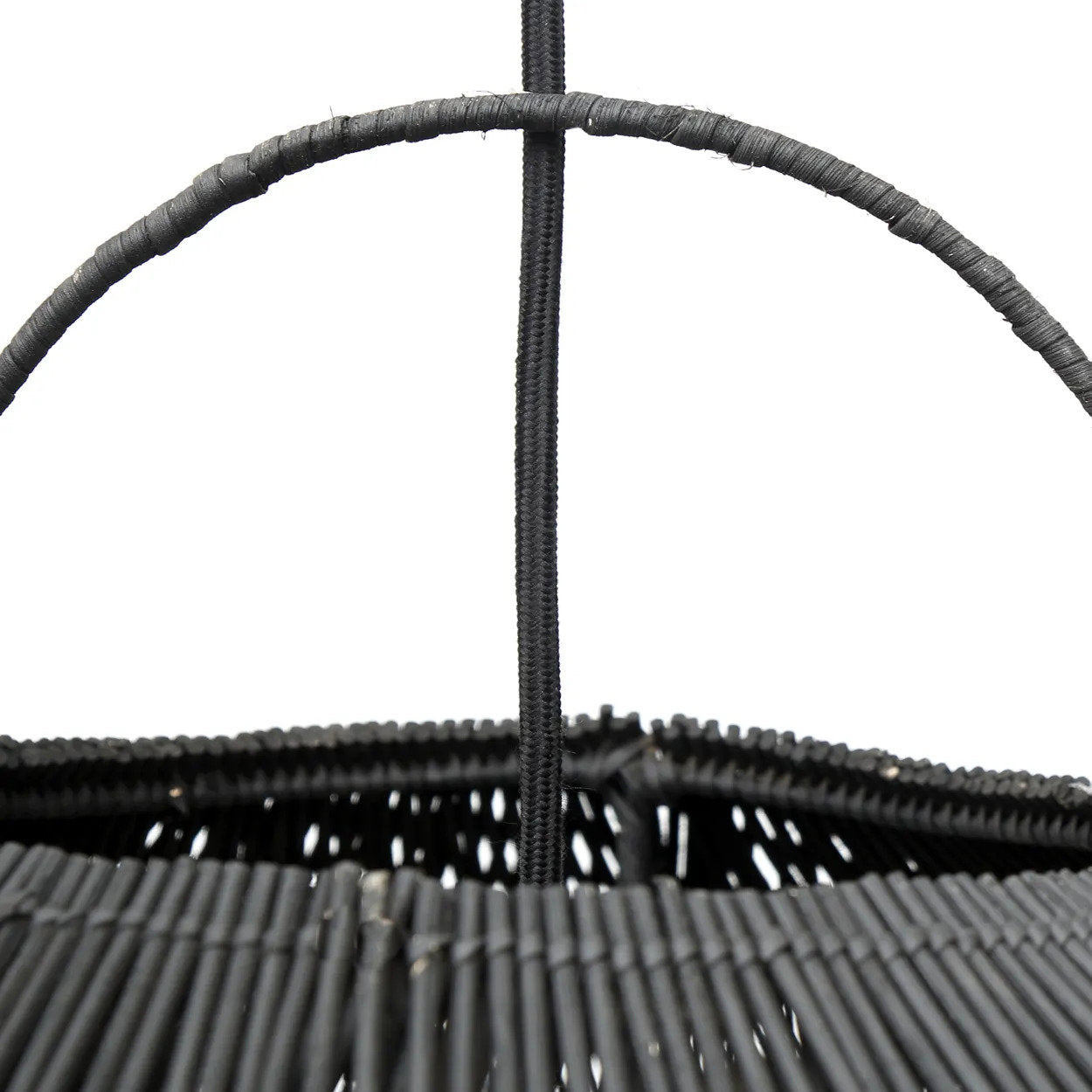 Abat-jour de suspension Cloud en rotin noir 120 cm, vue 7