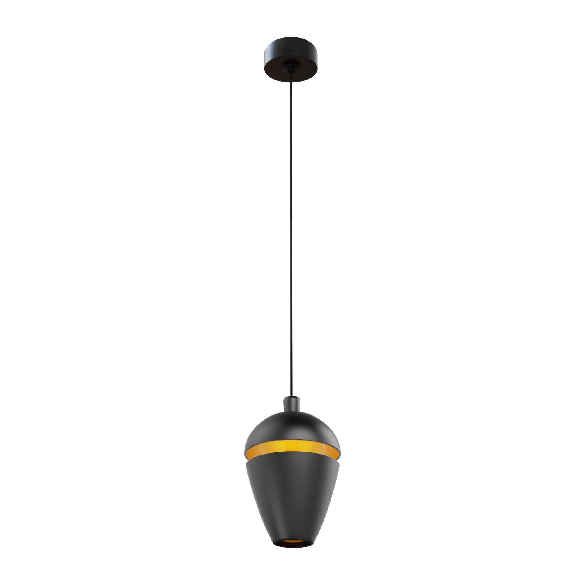 Suspension Cometshine noire et dorée (petit modèle)