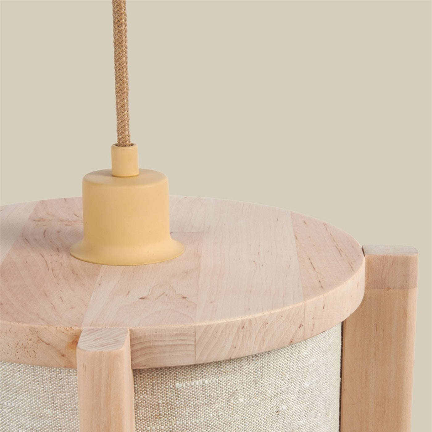 Suspension Corsica bois de hêtre naturel E27, vue 5