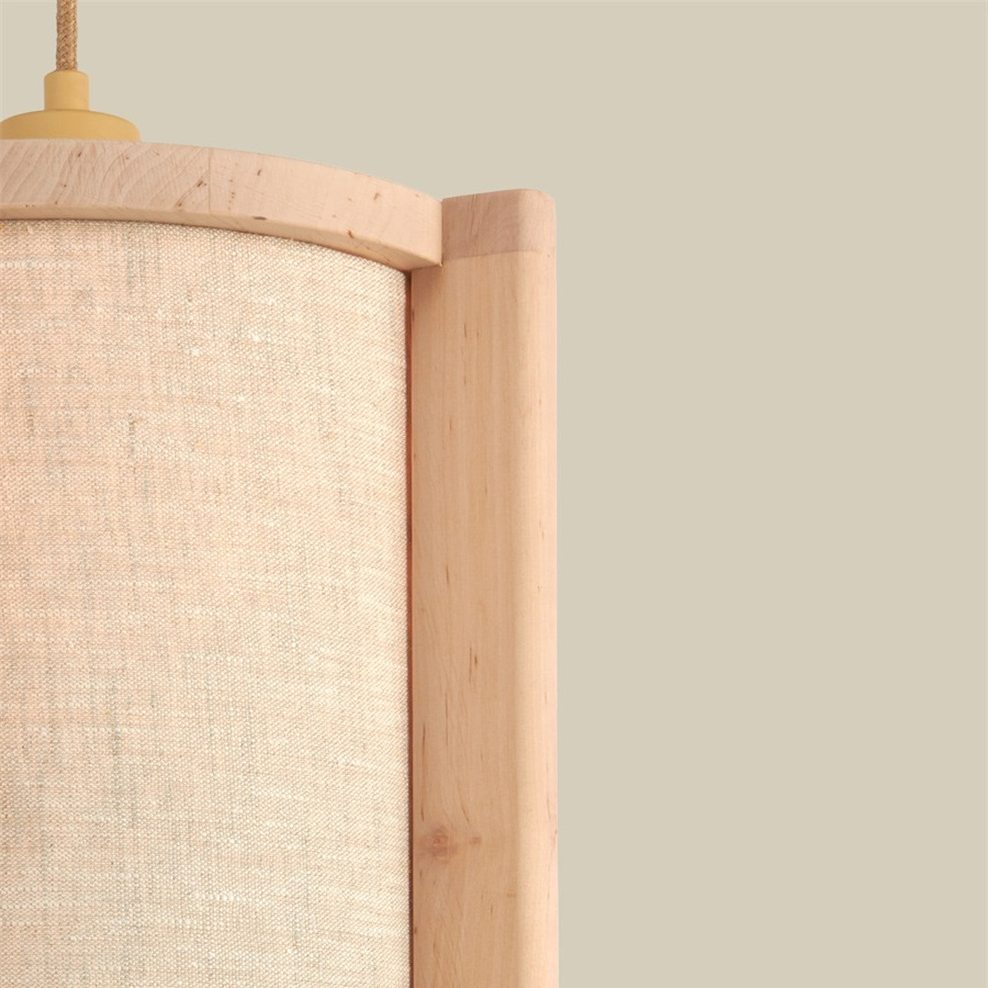 Suspension Corsica bois de hêtre naturel E27, vue 6