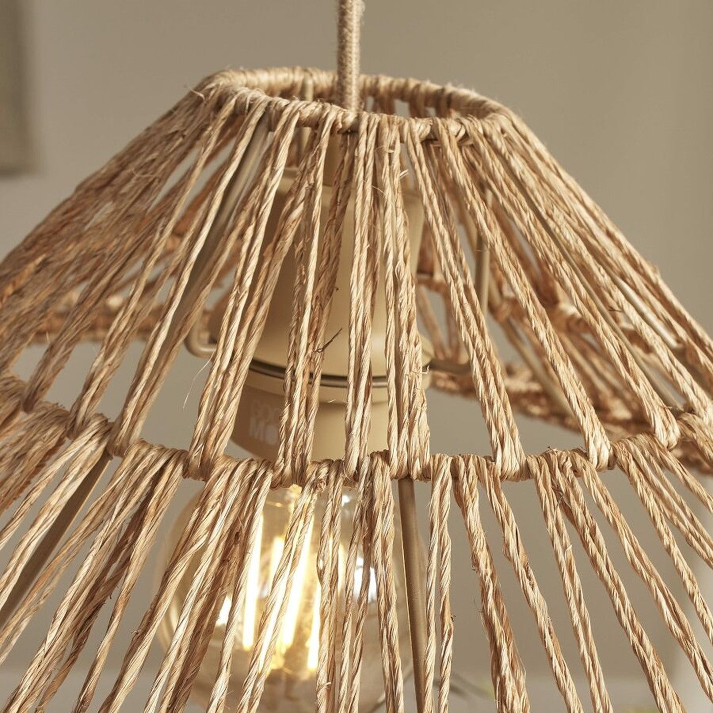 Suspension Cuzco jute naturel 65 cm E27, vue 5