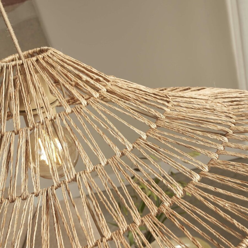 Suspension Cuzco jute naturel 65 cm E27, vue 8