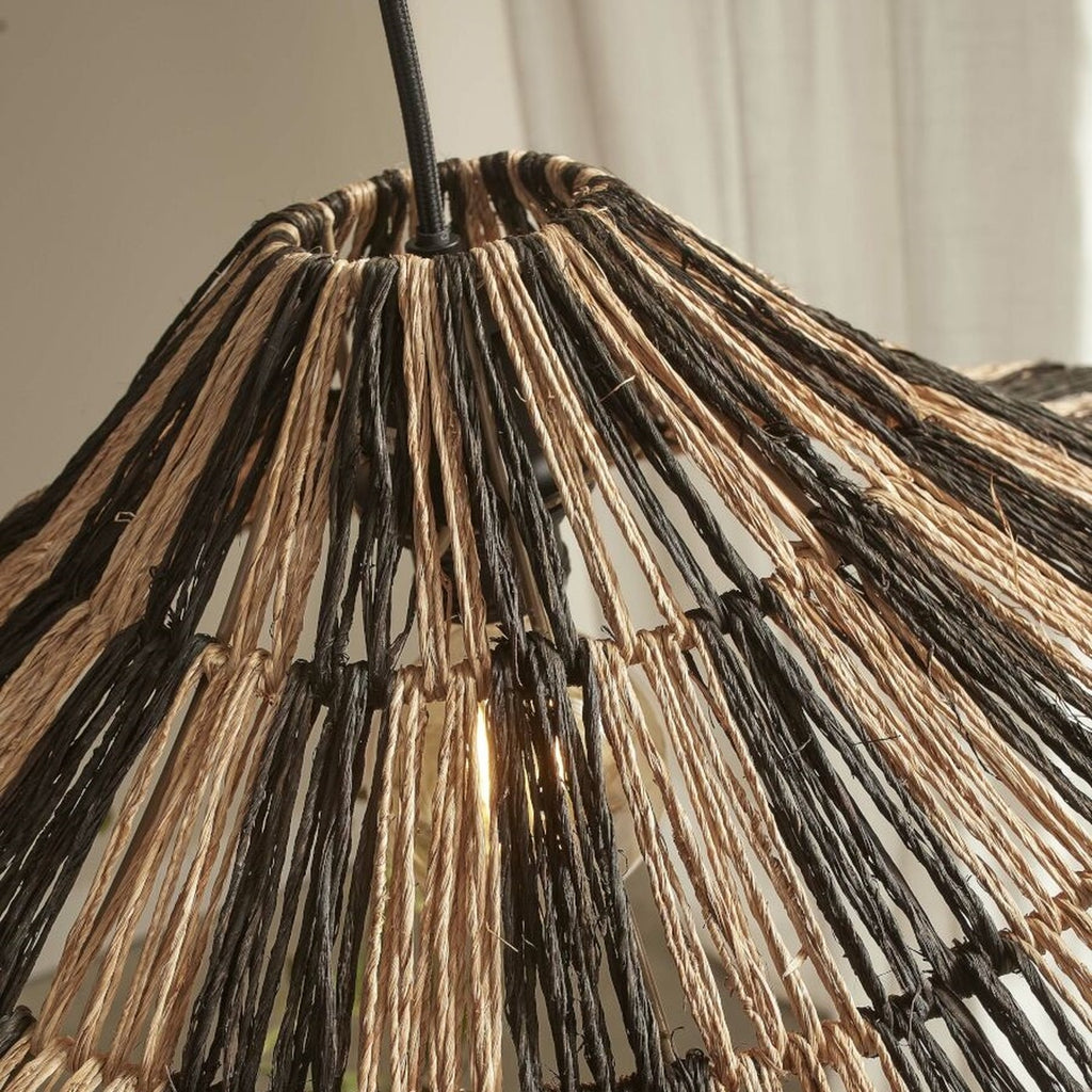 Suspension Cuzco jute naturel et noir 65 cm E27, vue 4
