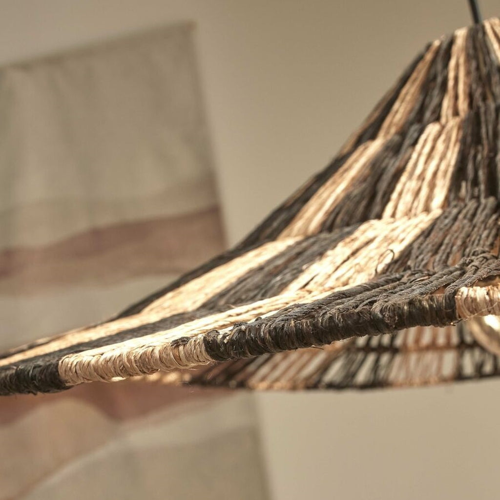 Suspension Cuzco jute naturel et noir 65 cm E27, vue 5