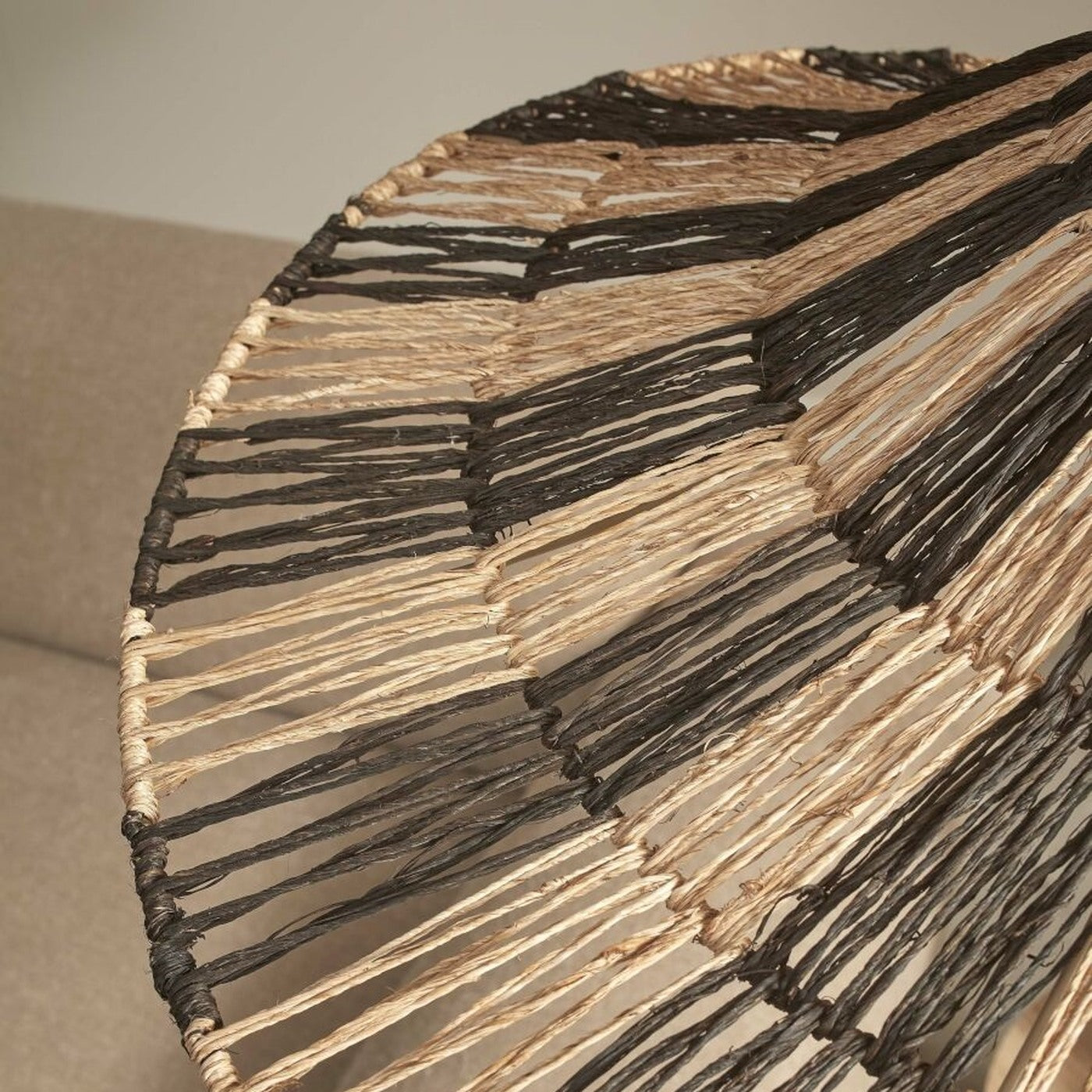 Suspension Cuzco jute naturel et noir 65 cm E27, vue 7