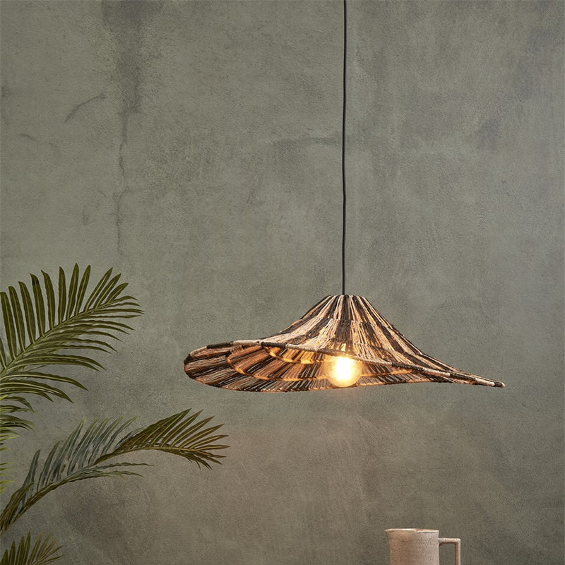 Dimensions Suspension Cuzco jute naturel et noir 65 cm E27