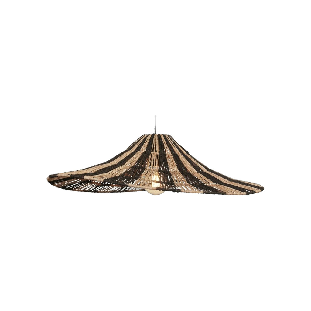 Suspension Cuzco jute naturel et noir 65 cm E27