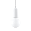 Suspension Diego 1 en blanc avec ampoule décorative