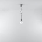 Suspension Diego 1 grise, câble ajustable en longueur