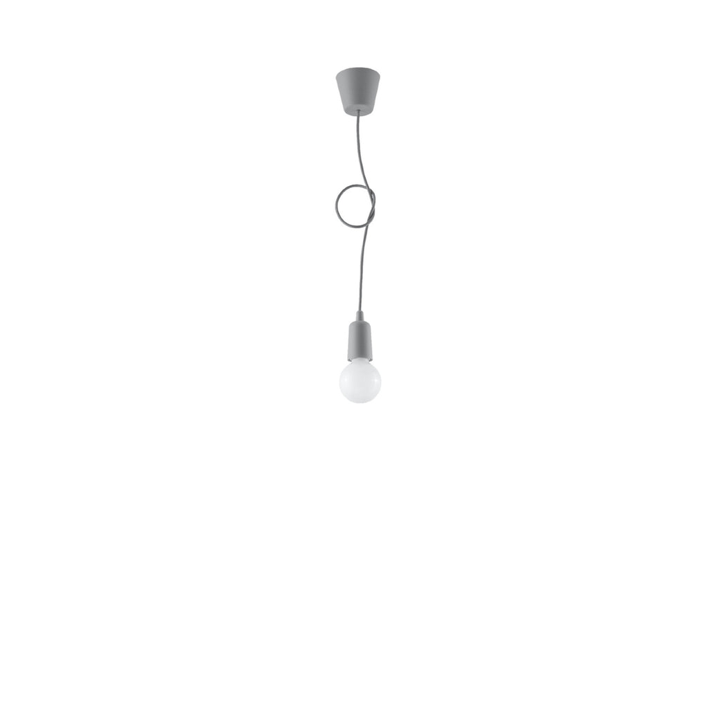 Suspension Diego 1 grise, douille et câble ajustable