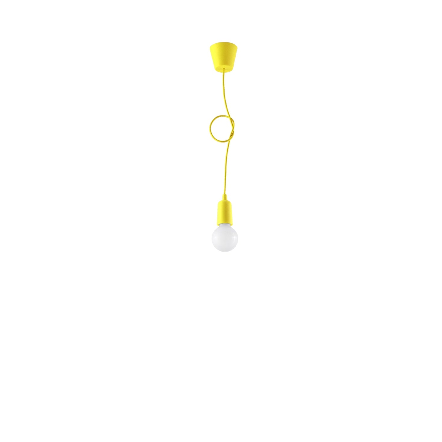 Suspension Diego 1 jaune, douille et câble ajustable
