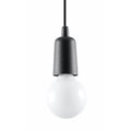 Suspension Diego 1 en noir avec ampoule décorative