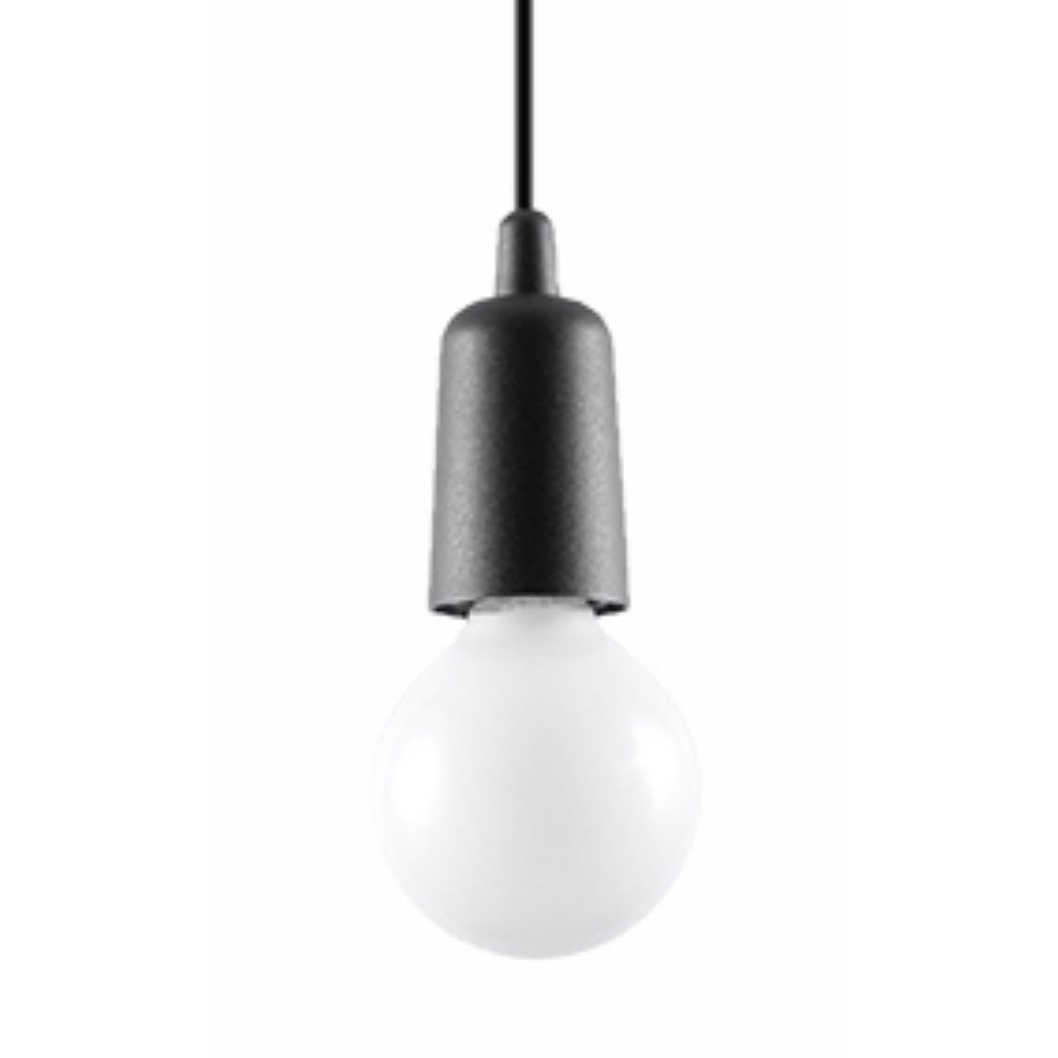 Suspension Diego 1 en noir avec ampoule décorative