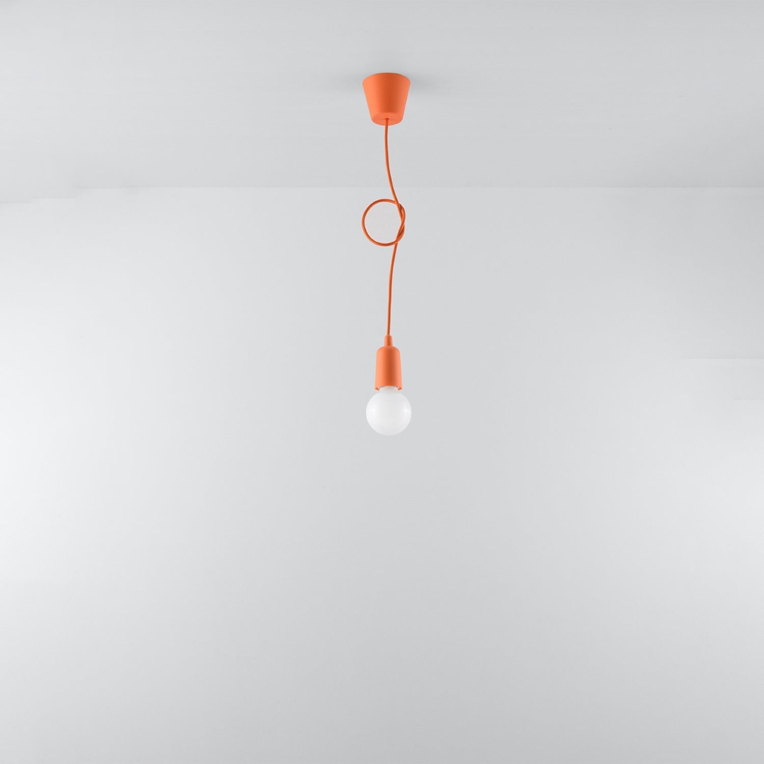 Suspension Diego 1 orange, câble ajustable en longueur