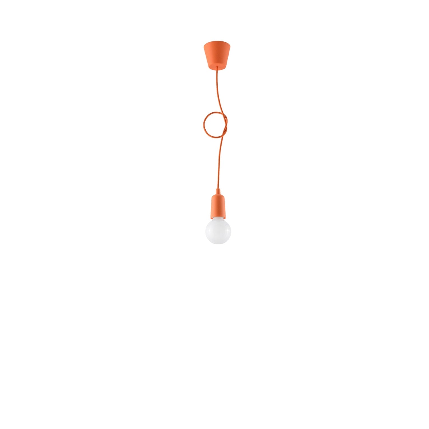 Suspension Diego 1 orange, douille et câble ajustable
