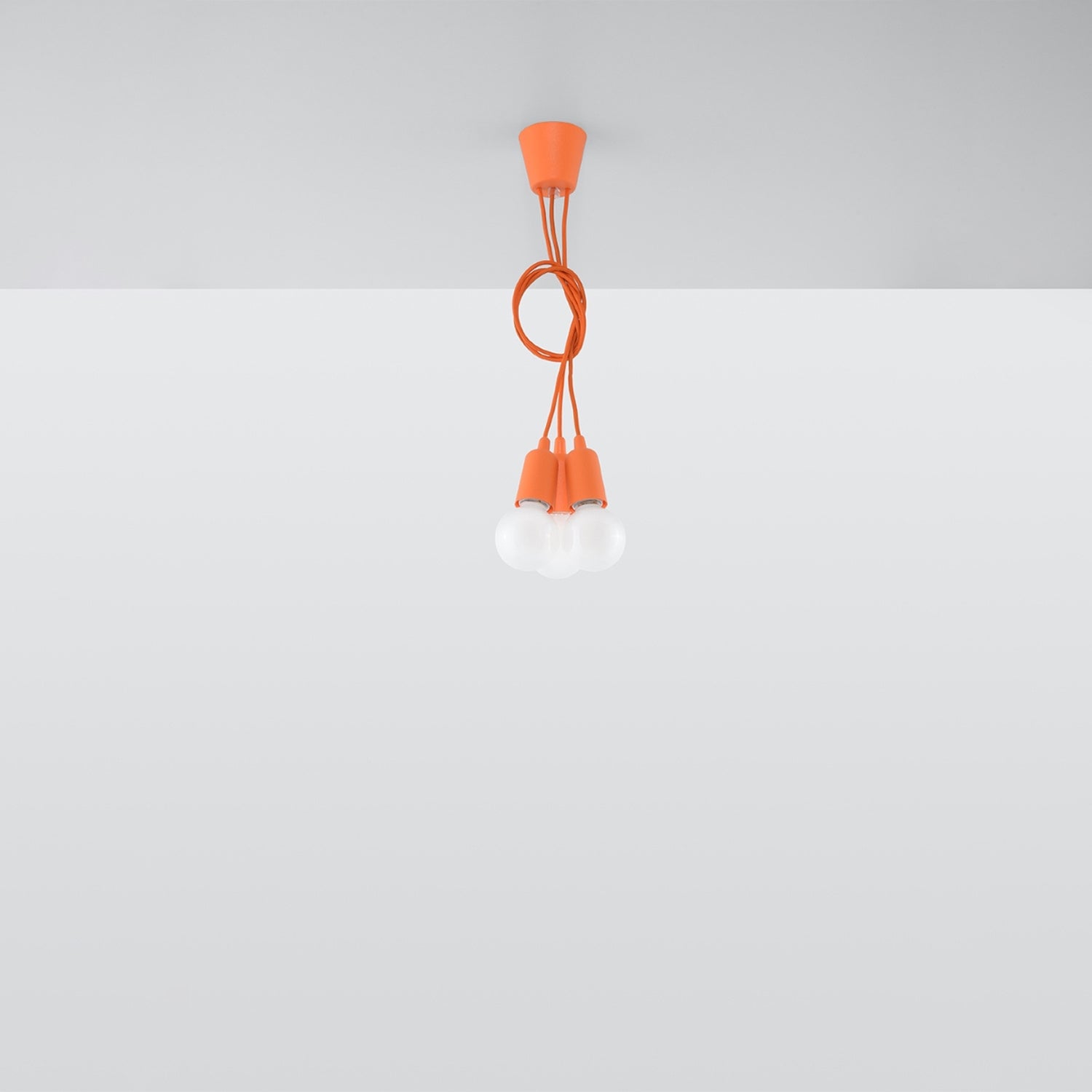 Suspension Diego 3 orange, câble ajustable en longueur