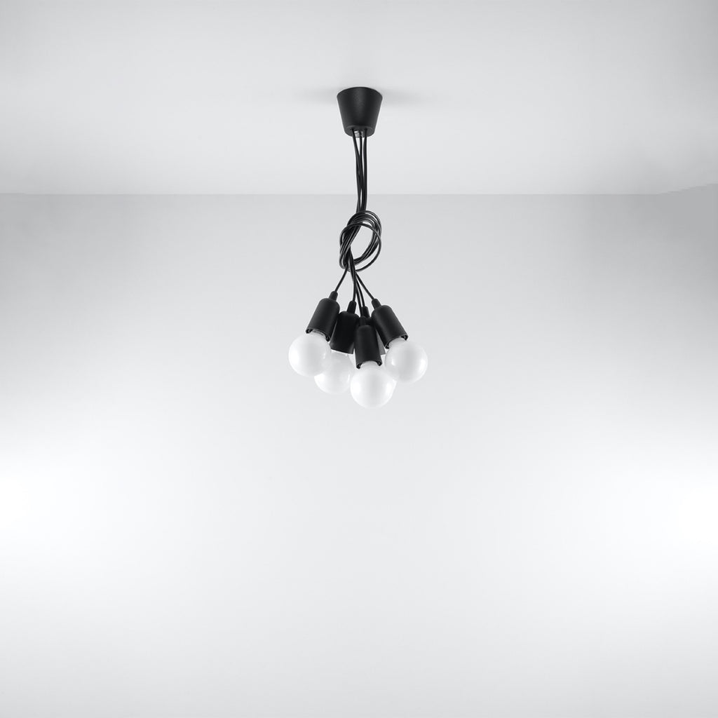 Suspension Diego 5 noire, câbles ajustables en longueur