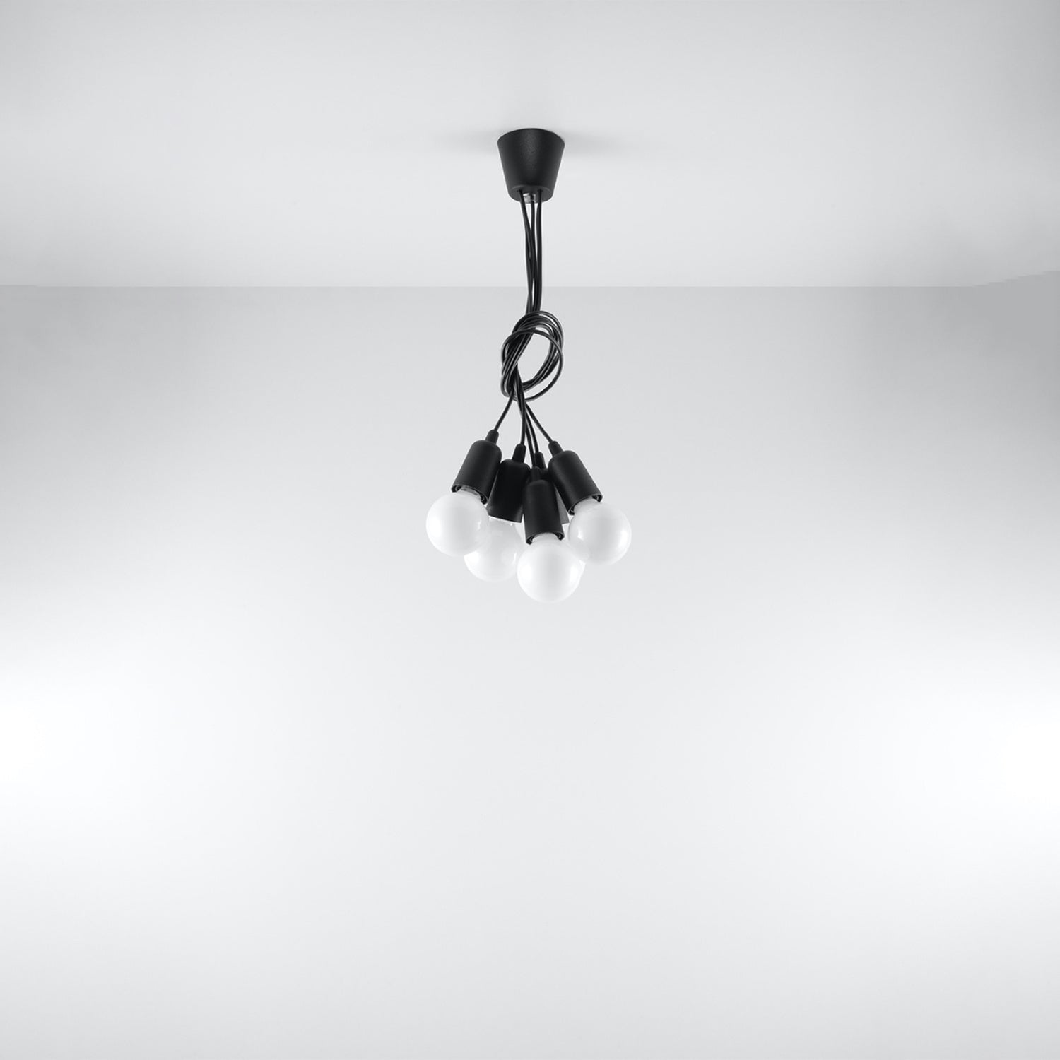Suspension Diego 5 noire, câbles ajustables en longueur