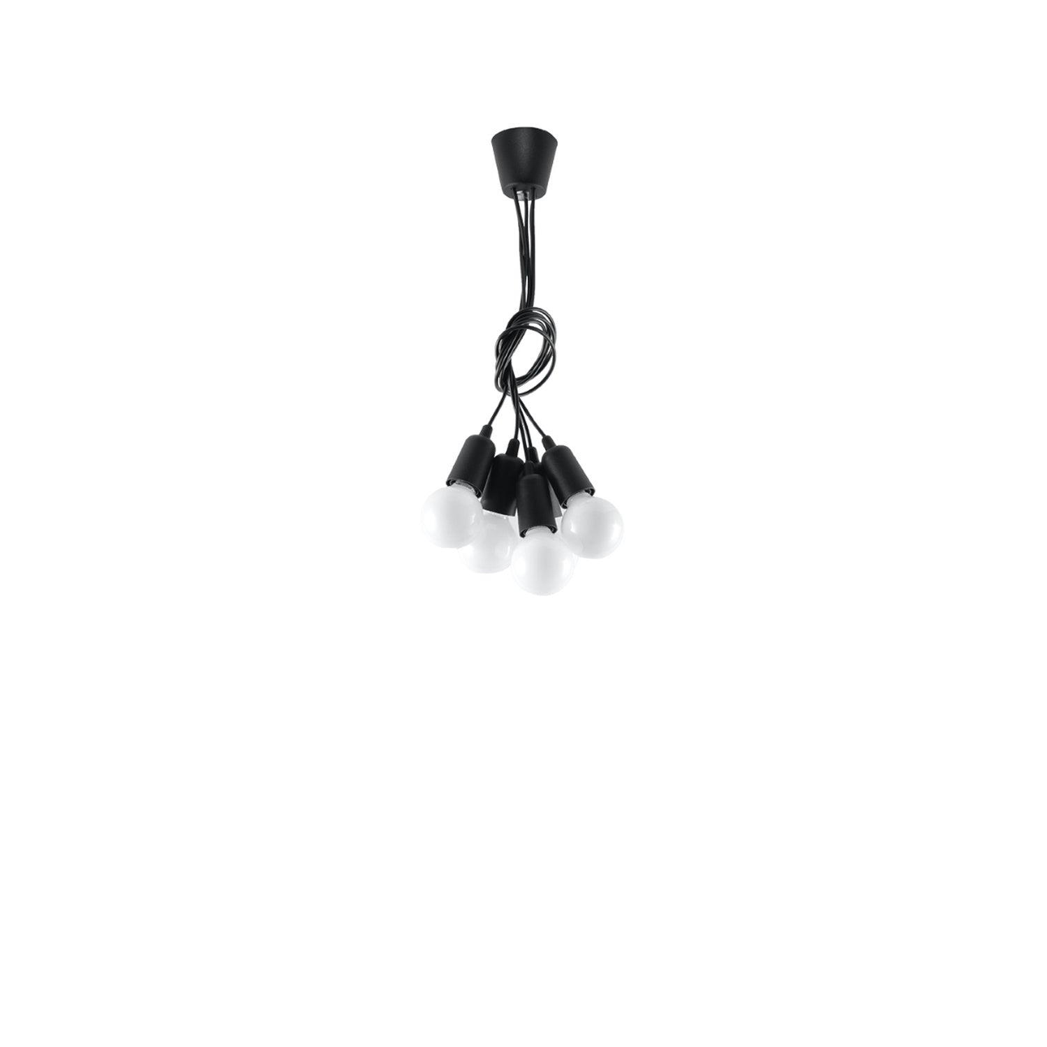 Suspension Diego 5 noire, douilles et câbles ajustables