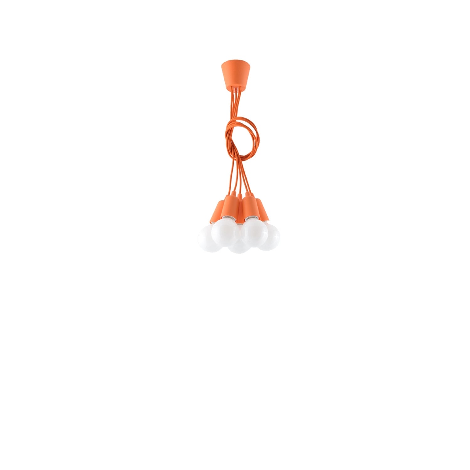 Suspension Diego 5 orange, douille et câble ajustable