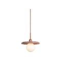 Suspension disque Tivoli travertin terracotta 25 cm G9