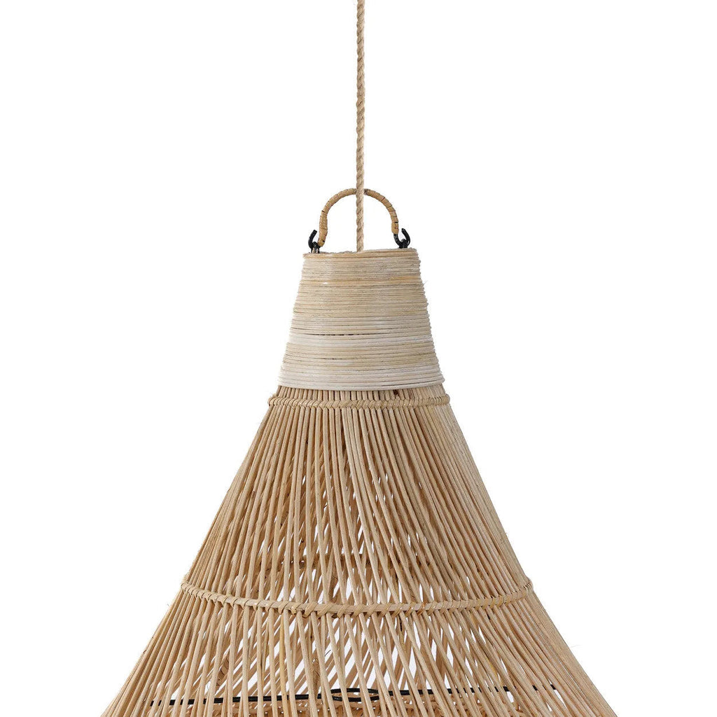 Abat-jour de suspension Drop en rotin naturel 107 cm, vue 4