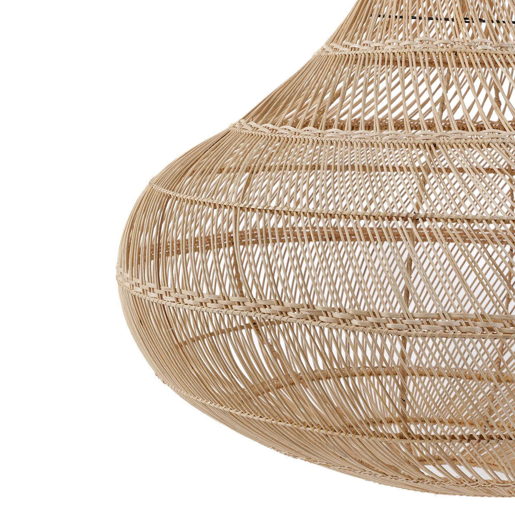 Abat-jour de suspension Drop en rotin naturel 107 cm, vue 5