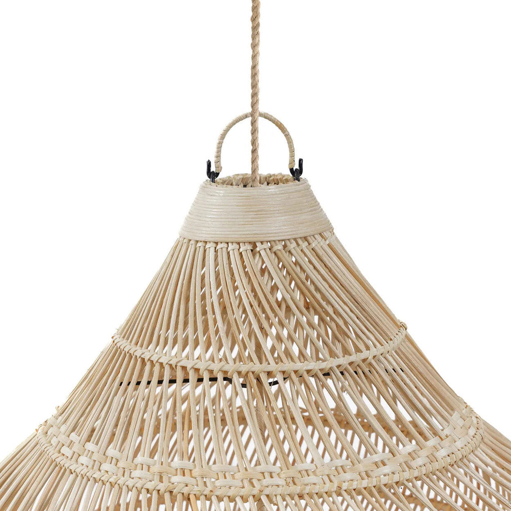 Abat-jour de suspension Drop en rotin naturel 80 cm, vue 4