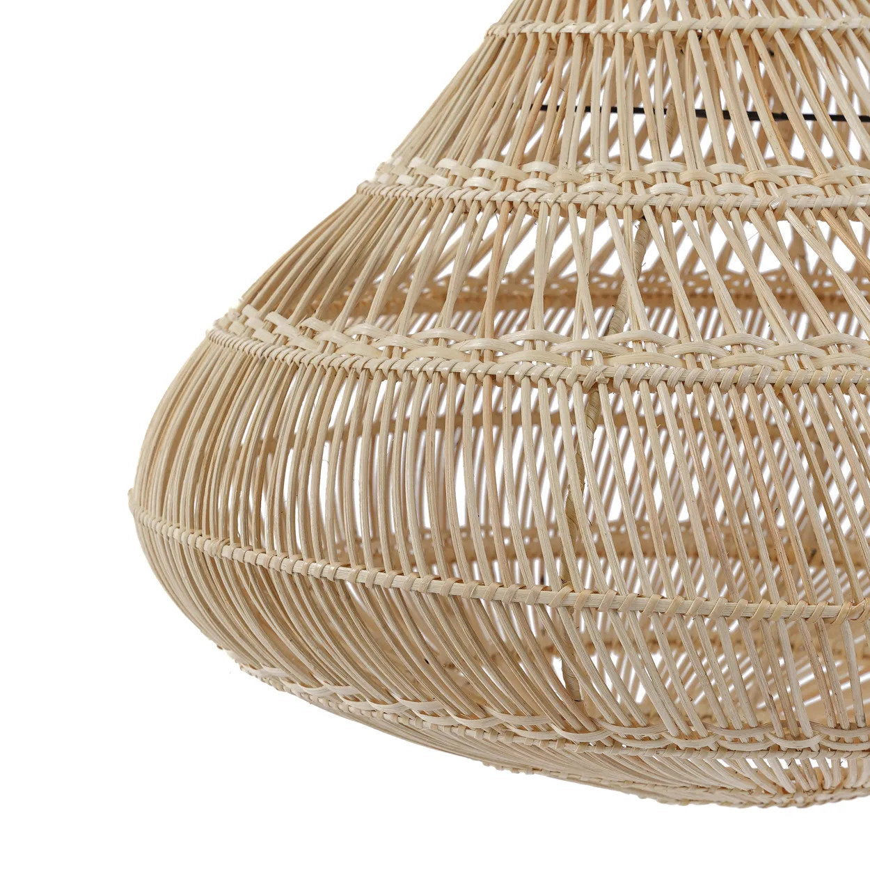 Abat-jour de suspension Drop en rotin naturel 80 cm, vue 5