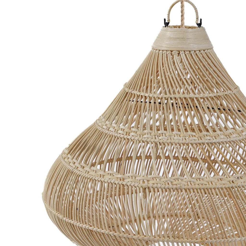 Abat-jour de suspension Drop en rotin naturel 80 cm, vue 6