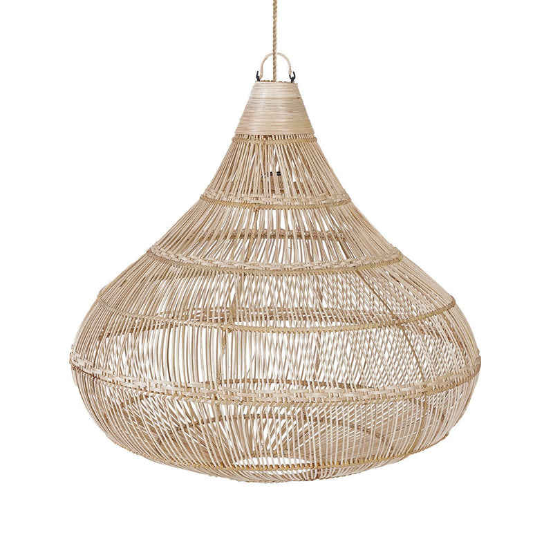 Dimensions Abat-jour de suspension Drop en rotin naturel 80 cm