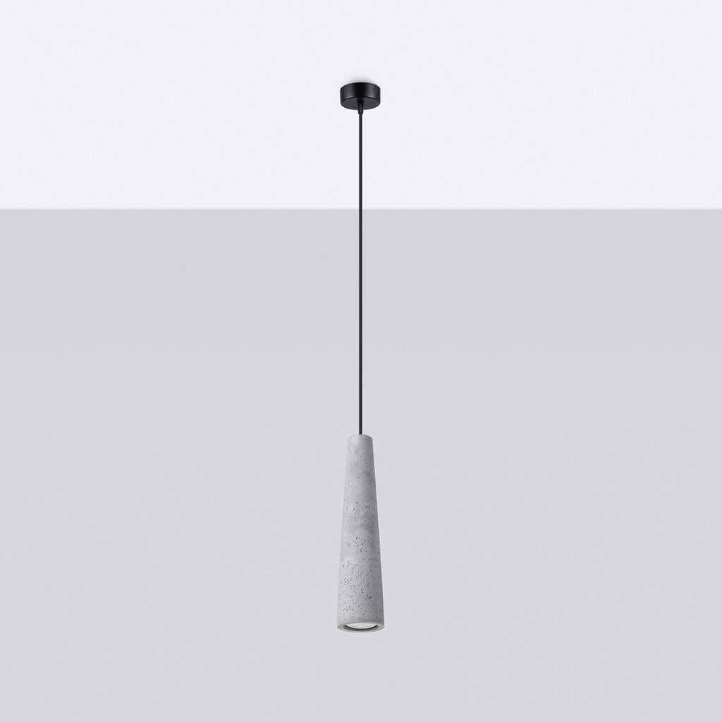 Suspension Electra béton gris GU10 de profil