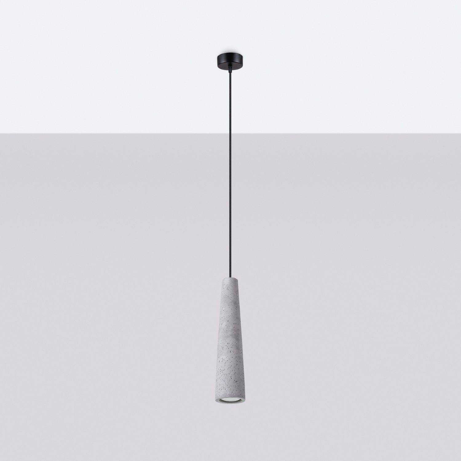 Suspension Electra béton gris GU10 de profil