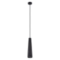 Suspension Electra béton noir GU10, long cône effilé en béton teinté noir