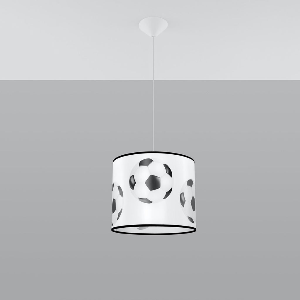 Suspension enfant ballon de foot 30 cm E27 de profil