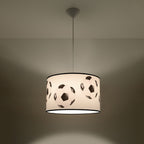 Suspension enfant ballon de foot 40 cm E27 allumée, lumière douce et motif révélé