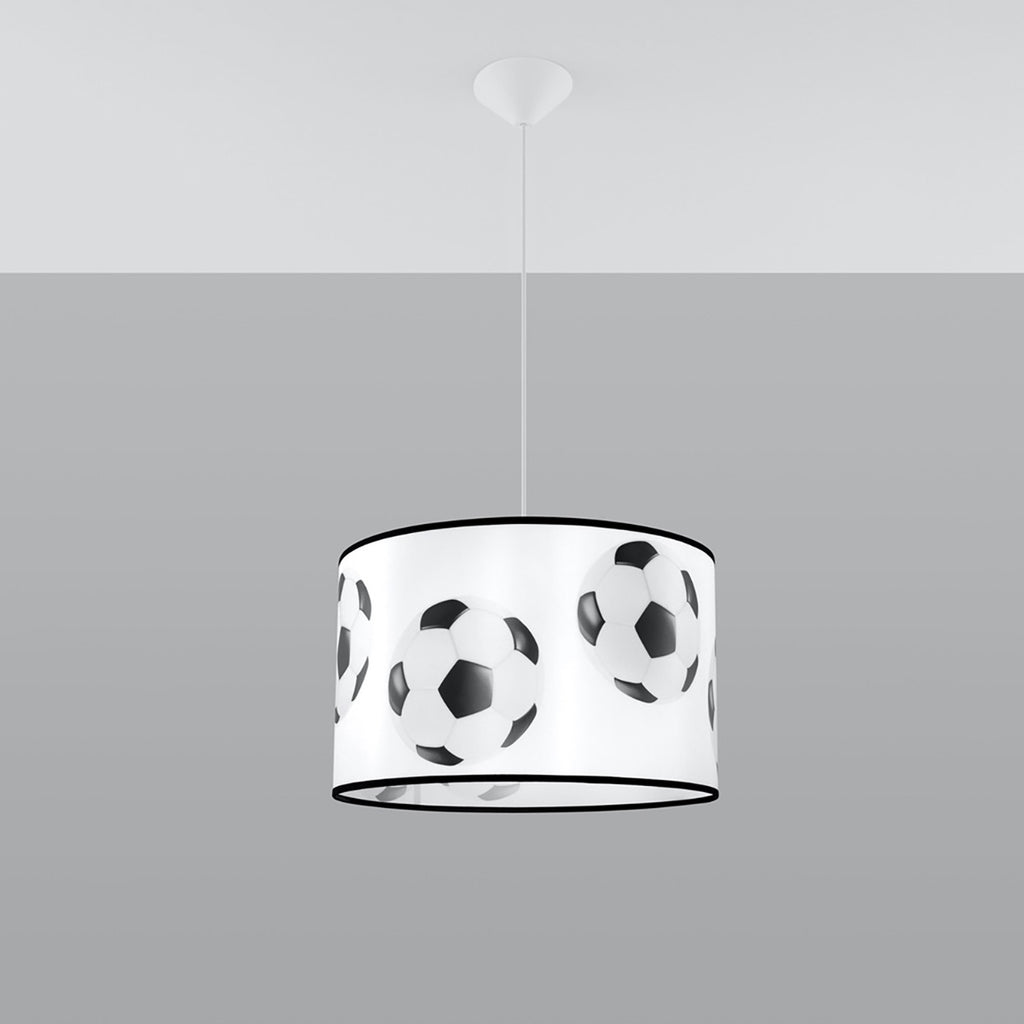 Suspension enfant ballon de foot 40 cm E27 de profil