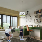 Suspension enfant ballon de foot sur herbe 40 cm E27 en ambiance