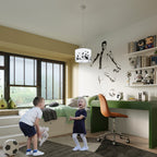 Suspension enfant ballons de foot 30 cm E27 en ambiance