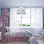 Suspension enfant chats 30 cm E27, ambiance chaleureuse